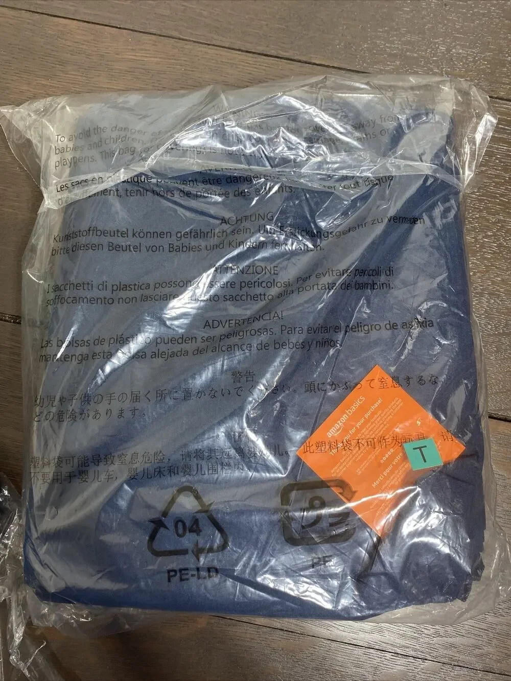 Amazon Basics Navy Blue 3 Piece Sheet Set Size Twin NEW